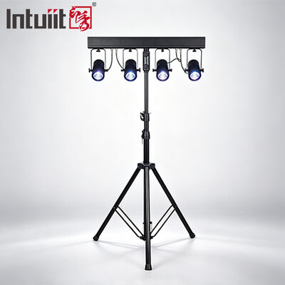 4x20W RGBW 4-in-1 LED PAR Uplighting Kit 4.5° Narrow Beam DMX512 Stage Wash System voor bruiloften, DJ's & Events