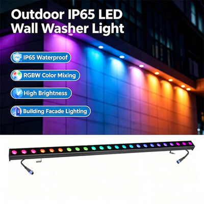 2x24W RGBW 4-in-1 IP65 Buiten LED Lineaire Wall Washer — DMX512 Waterdicht Wash Light voor Gebouw, Brug & Landschap
