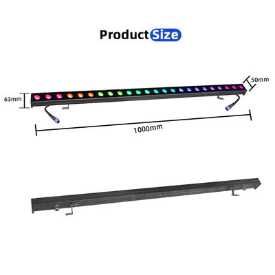2x24W RGBW 4-in-1 IP65 Buiten LED Lineaire Wall Washer — DMX512 Waterdicht Wash Light voor Gebouw, Brug & Landschap