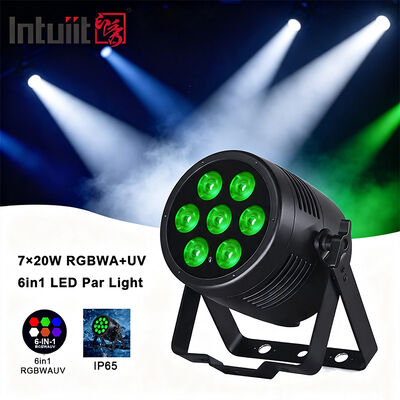 7x20W RGBWA + UV 6-in-1 IP65 Outdoor LED PAR Light   DMX512 Waterdicht wassen voor podium, bruiloft en evenementen