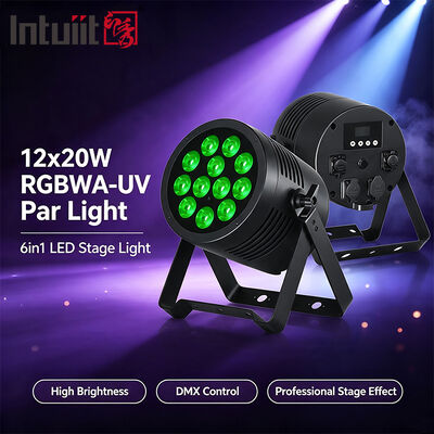 12*20W RGBWA+UV 6in1 LED Par Light IP65 Outdoor Waterproof DMX512 Stage Uplighting voor bruiloft DJ Party