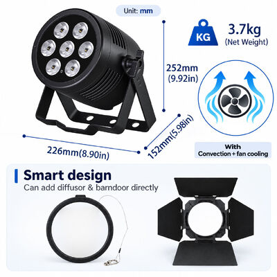 IP 65 Waterproof Dmx512 Wireless Led Par Outdoor Lights