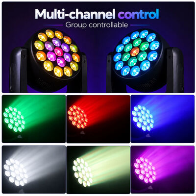 19x8w Rgbw 4in1 Bewegende hoofdwaslamp Dj Disco Led Stage Lampen