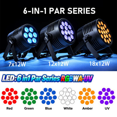 Outdoor Ip65 Wireless Led Par Can Light Waterproof Rgbwa Uv 6in1 12x12W Led Wash Parcans Lights