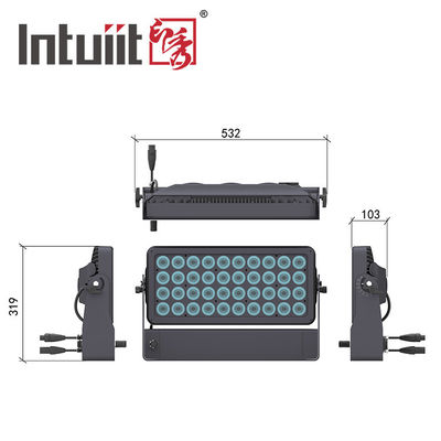400W Buiten IP65 Waterdicht Stadskleur 40x10W RGBW 4in1 LED Wandwaslamp