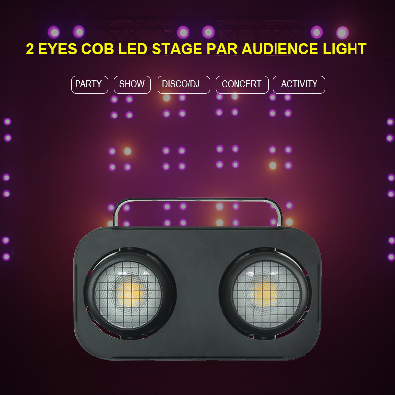 2 Ogen 2*90W Dmx512 Control Splicing Cob Publiek Blinder Effect Stage Light