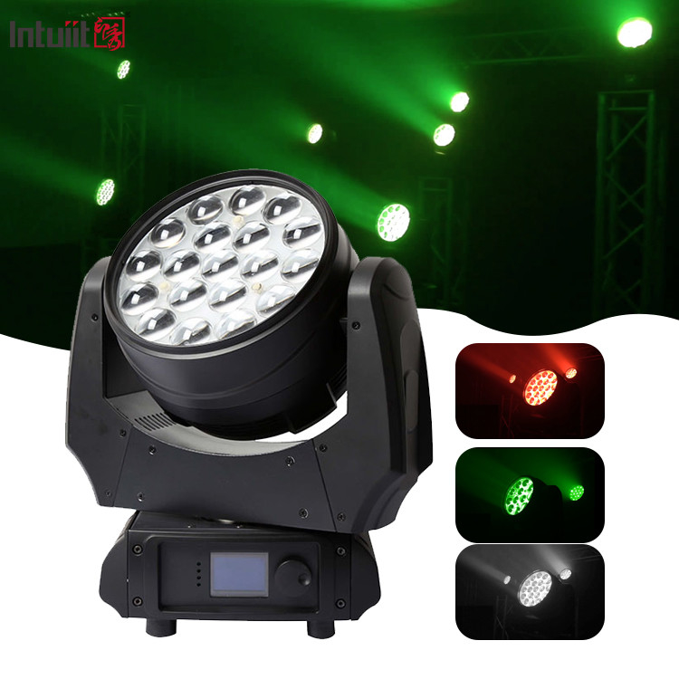 Zoom Bewegende Led Waslamp 19x10w 4 in 1 Gobo Projector Rgbw koplamp Feestelijke Stage Verlichting Effecten Bar Night Club Disco