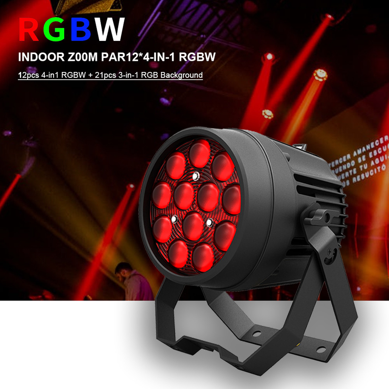Aluminium legering LED Flat Par 12x10W RGBW 4in1 DMX512 voor Discos Party Stage Wedding Concert Theater Effect Lighting