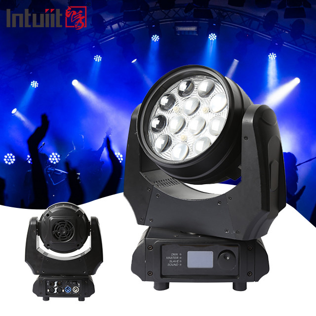 Led RGBW 4in1 podiumverlichting bewegende hoofd nachtclub DJ Stage 12X10W led licht led bewegende hoofdwasser