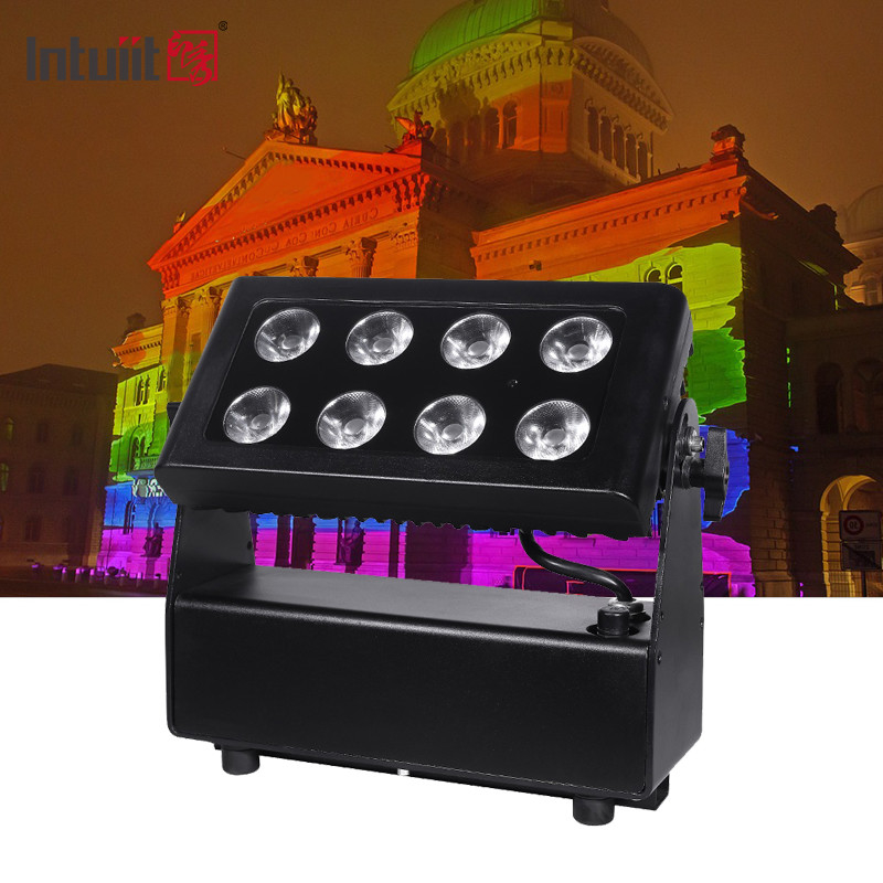 IP65 8x15w 4in1 LED stadskleur buitenwasser batterij overstroming licht voor pretpark