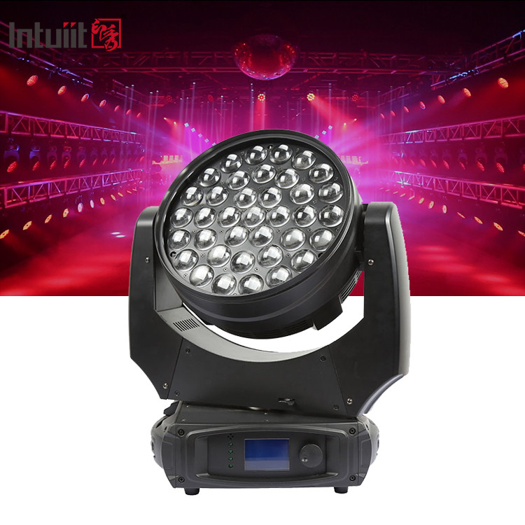 37x10W RGBW 4in1 Led Wash Stage Lighting DMX Professionele Dj Lights 370W Zoom Bewegend Hoofd Licht Voor Partij