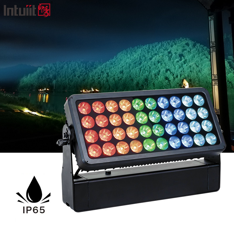 40x10W RGBW Waterdicht Wandwassen Gebouw Licht Led Flood Light IP65 City Color Stage Lights Voor Kerk