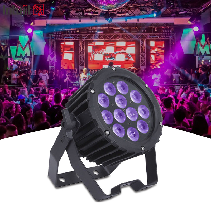 Professionele 12pcs 4in1 12x3W LED Outdoor Par Can Light Bühnenverlichting RGBW Aluminium legering DJ Waspar Nachtclub licht