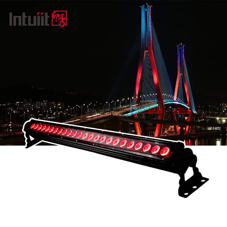 24 stuks Led wandwasser 20X9W Buitenverlichtingsbalk 3in1 met Dmx-lichten voor de buitenkant van gebouwen