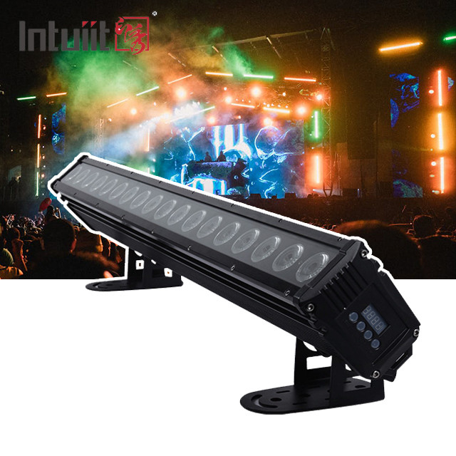 18x8W led wandwasser buitenverlichtingsbalk 4in1 met dmx512 lichten voor gebouwbuiten