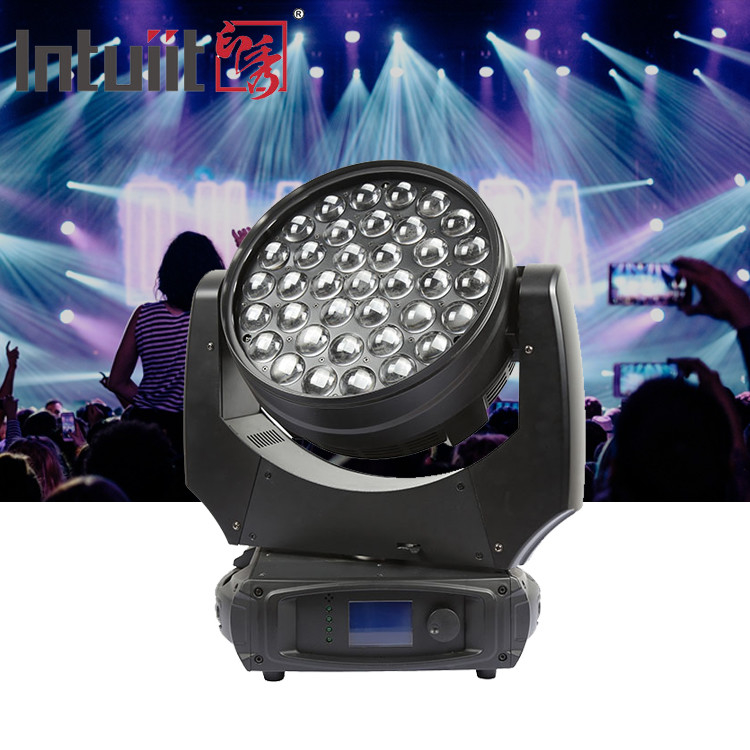 Professionele 37x10W hoogvermogen wasbewegend koplamp voor concertstageverlichting