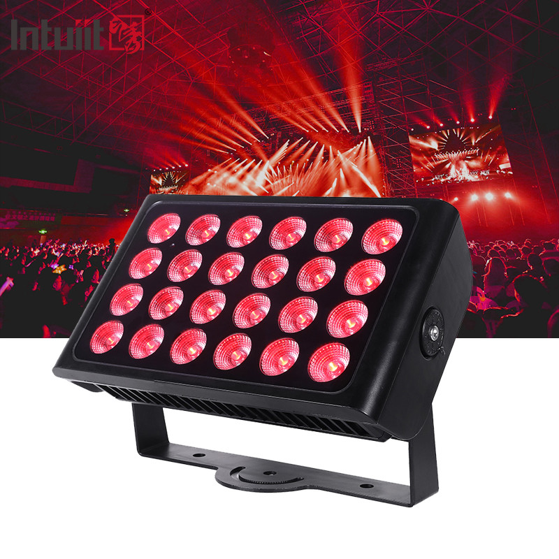 24PCS 10w Waterdicht Led Wandwasser Licht Hoog vermogen Led Flood Light RGBW Led City Color Light