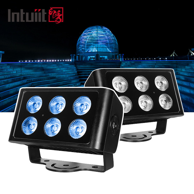 DMX512 6x5W RGBW 4in1 IP65 Waterdicht DJ Wedding Stage City Wall Washer Outdoor LED Was Flood Light