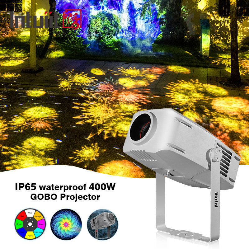 Buiten Gobo Projector 400w Reclame Projector Roterende Led Waterdicht IP65 Logo Gobo Projector Licht