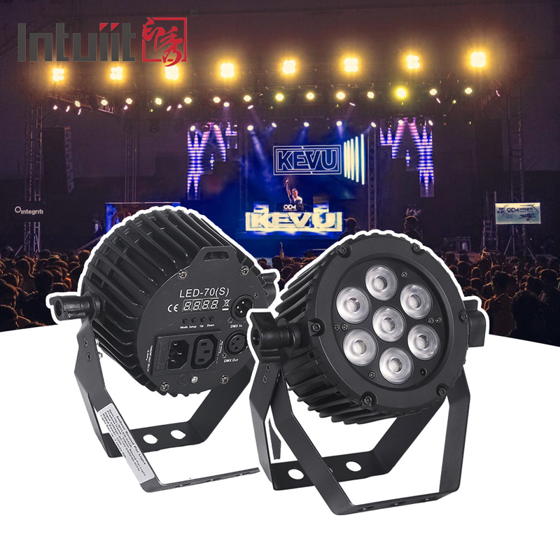 LED-stagelicht 7X22W RGB Aluminium DMX512 LED Par Light voor bruiloft
