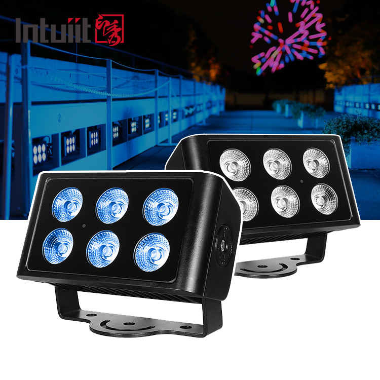 Gebouw gevels 6x5W IP65 LED Architectonisch decoratief licht Smalle straallamp Vierkante Outdoor Spotlight Floodlight