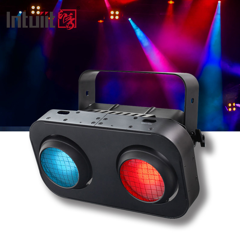 Stage publiek licht 2-oog RGBW 4in1 led cob blinder 200W voor Disco Stage Lights