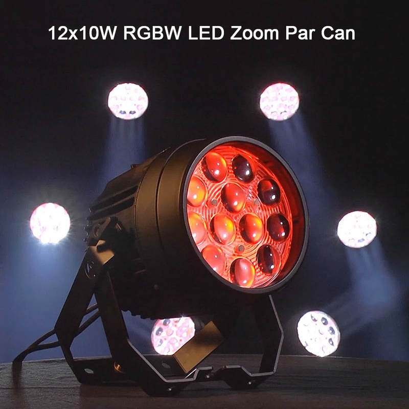 12x10W RGBW 4in1 LED Par Light Stage lichten voor prestaties en licht effecten