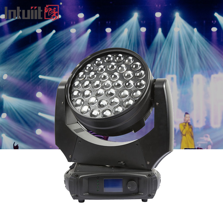 Led wash 37pcs 10w rgbw zoom 37x10 led bewegende hoofd zoom wash bewegende hoofd dj disco evenement podiumverlichting