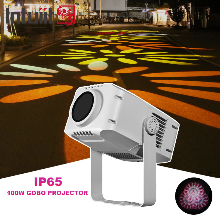 Buiten waterdicht 100W Led Custom Logo Projector Licht Rotary Image Custom Advertising Gobo Projector