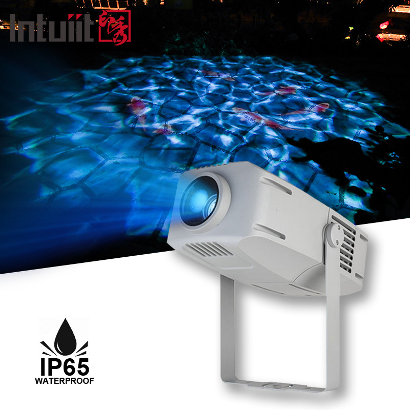 Buiten waterdicht 400W LED Logo Projector Licht IP65 Voor landschapsprojectie Gobo Oceaan Watergolf Blauw Dynamisch Ripple Effect