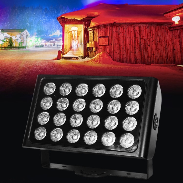 24x10w 4in1 Rgbw Led Outdoor Wandwasser Flood Lights Tuin Bruiloft Dj Bühnenlicht