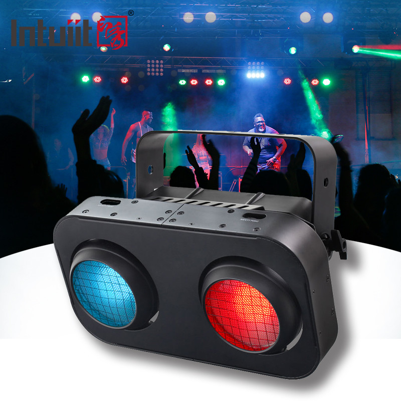 2 Ogen 2x90W RGB 2IN1 LED COB Blinder Light Amber Warm White Professionele DJ Party Stage Effect Lighting