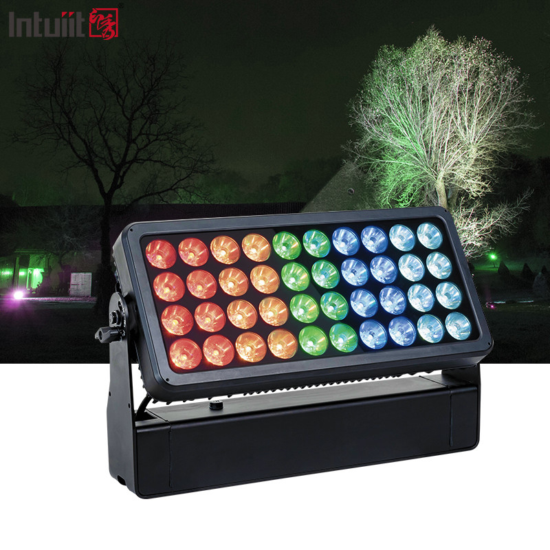 40X10W Kerstmis Buiten Stadgebouw Zonne-Led Matrix Strobe Wand Wassen Licht Bühne Stad Kleurlicht