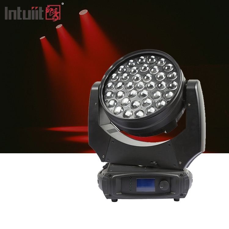 37x10W Zoom Beam Wash Moving Head Light voor podiumverlichting Effect met RGBW 4in1 LED en DMX Control Dj Disco en nachtclub
