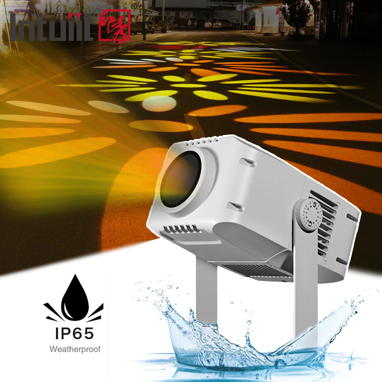 100W Outdoor Advertising LED Gobo Logo Projector Light Rotating Waterproof DMX512 Control Aluminium Beam Projector IP65