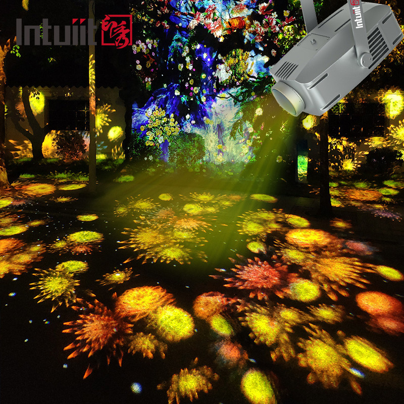Waterdicht IP65 200w Gobo-projector Custom Logo Roterende Gobo-projector Licht Buitengebouwen Reclameverlichting