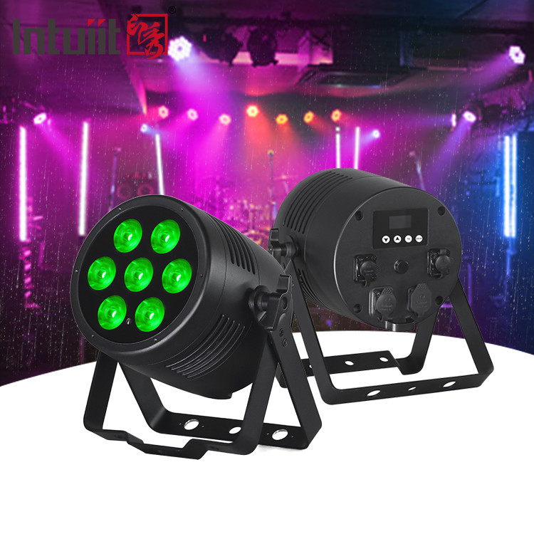 Buiten waterdicht Rgbwa-uv 7x20W Dmx Led Par Can Light voor buitenlandschap