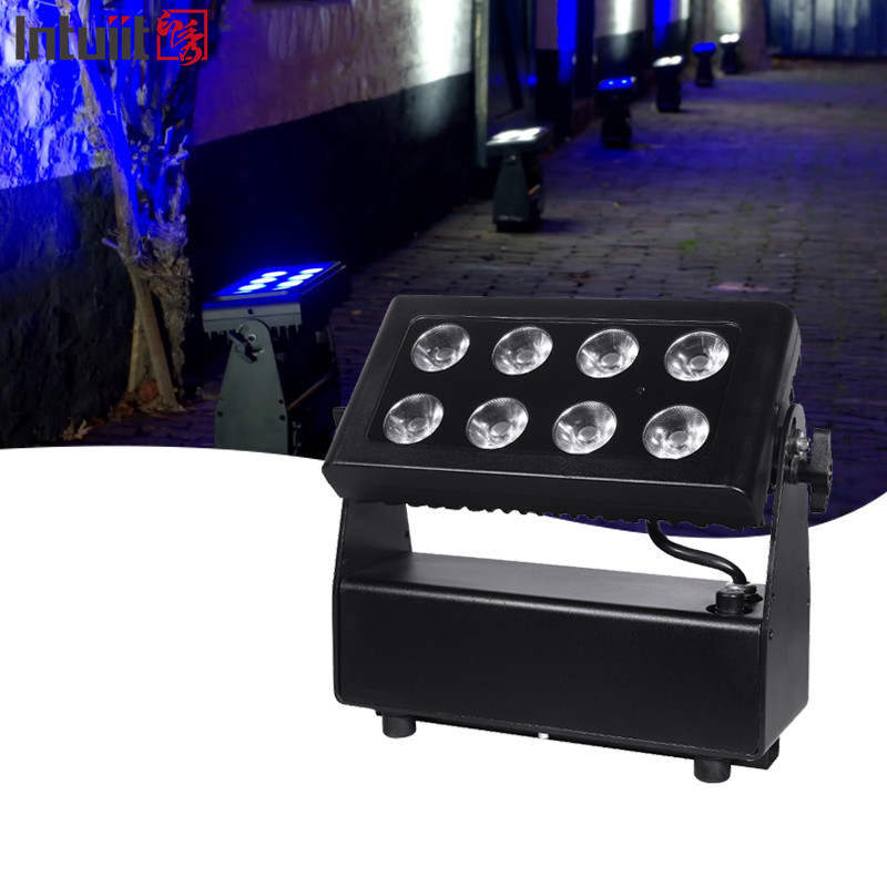 DMX512 8x10w RGBW 4in1 IP65 Waterdicht DJ Wedding Stage City Wandwasser Buiten LED Was Flood Light
