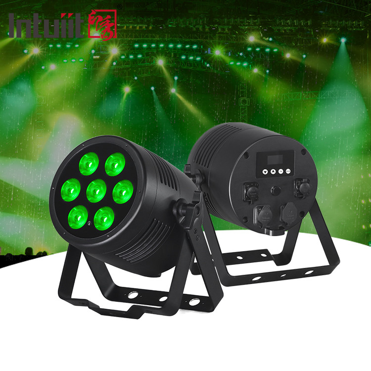 Waterdicht draadloos DMX Buiten 7x20W RGBWA UV 6in1 IP65 LED Par Light Uplight Buiten