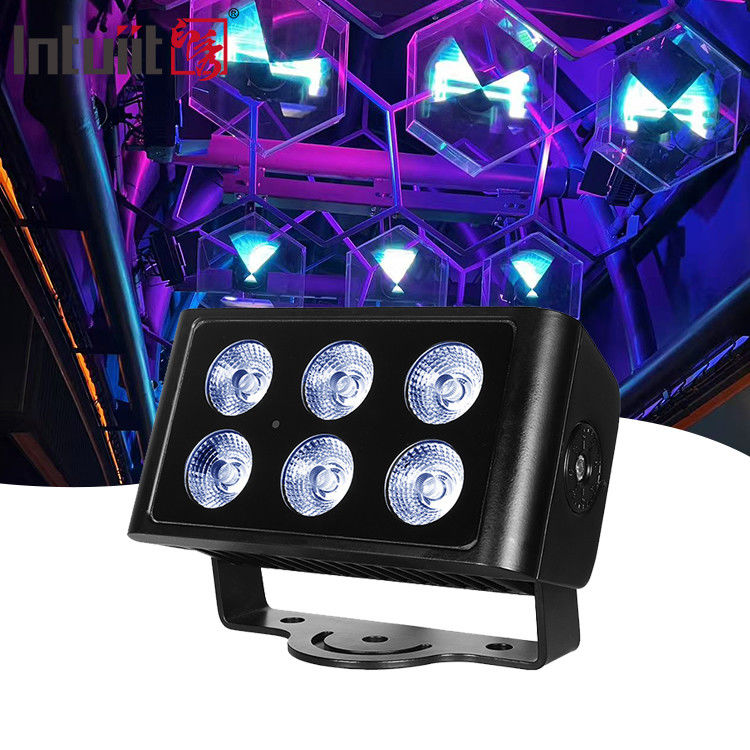 6x5W Buiten waterdicht DMX512 RGBW Floodlight LED Villa Hof Gebouw Brug Project Landschapsverlichting Kleur Floodlight