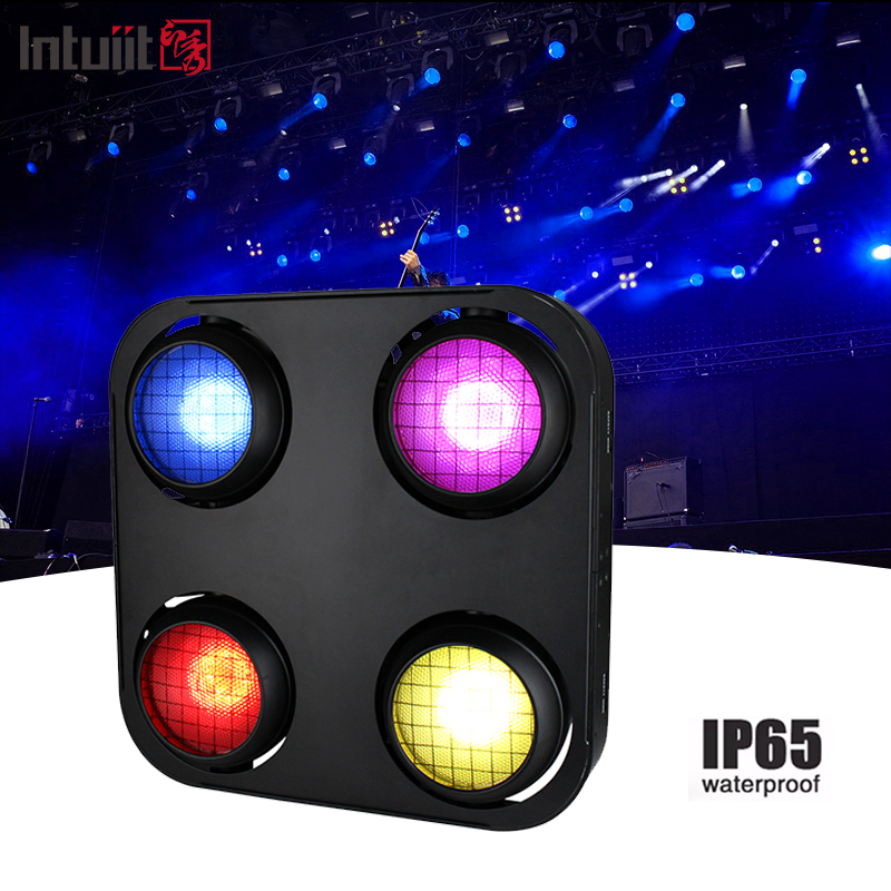 IP65 2-in-1 Amber & Warm Wit Waterdichte Cob Stage Blinder Licht 4x90W 4 Ogen Publiek Dmx512 LED COB Blinder Licht