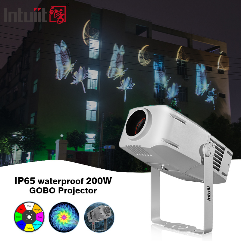 Professionele 200W Buiten Waterdichte Reclame LED Roterende Gobo Logo Projectie Projector Licht IP65