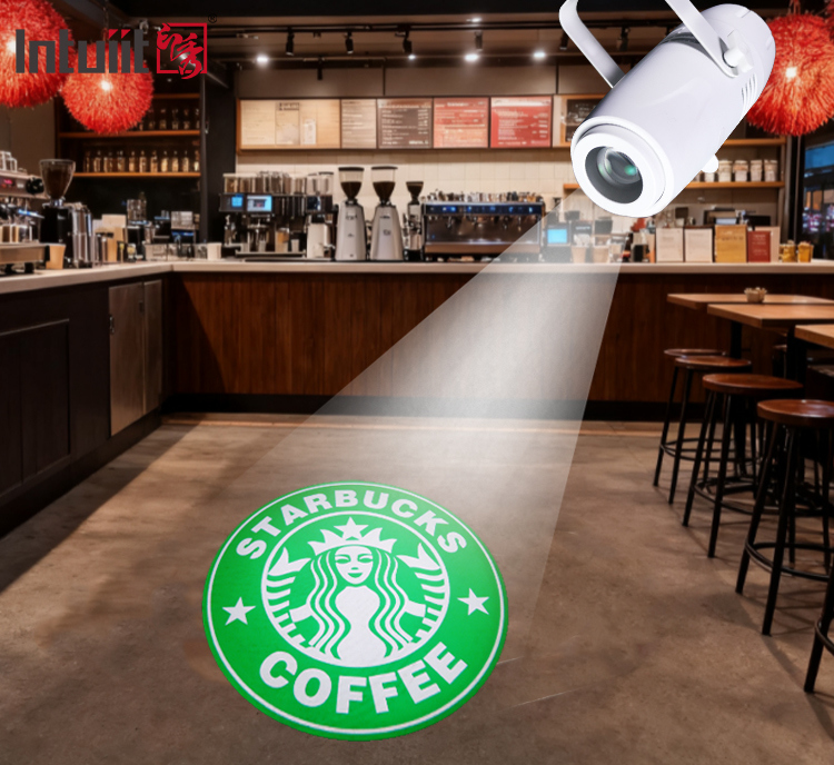 Gratis Custom Logo Gobo Projector Advertentie Lamp 40W LED Sign Wall Projection Lamp IP20