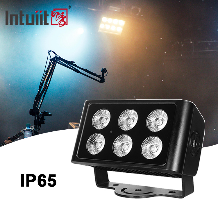 6x5W Buiten IP65 Vierkant DMX RGBW LED Flood Light Voor Gebouw Gevel LED Wandwasser Floodlight
