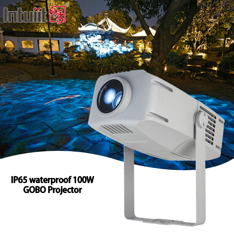 100W Kleurrijke Buiten Water Gobo Projector Nachtclub Disco Effect Licht Waterdichte Landschapslamp Licht Reclame Licht