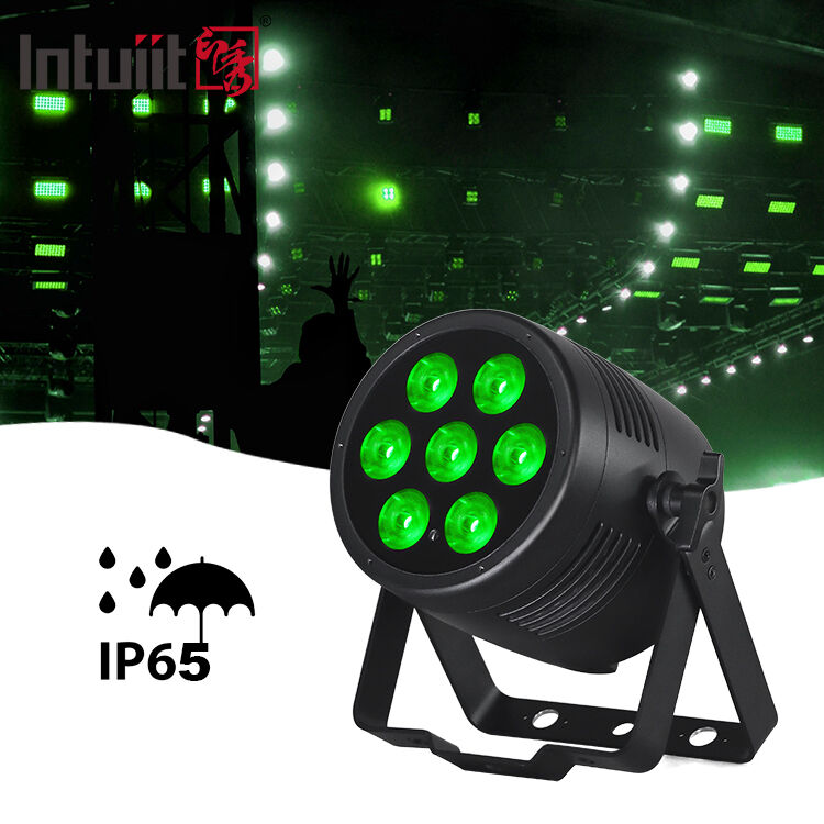 IP65 Waterdichte Professionele Podium DJ Disco Lichten 7*20W RGBWA UV 6-in-1 LED Par Lichten met DMX512 Besturing