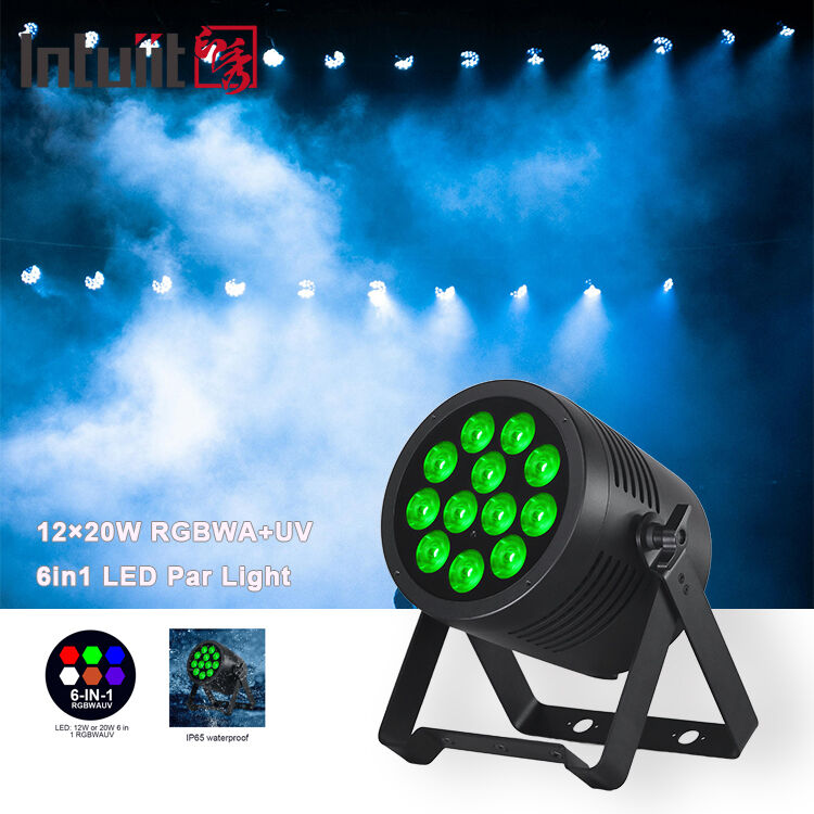 LED 12*20W RGBWA UV LED Par Washer Light DMX512 Beheerde podiumverlichting voor evenement T Show Theme Park Concert Performance