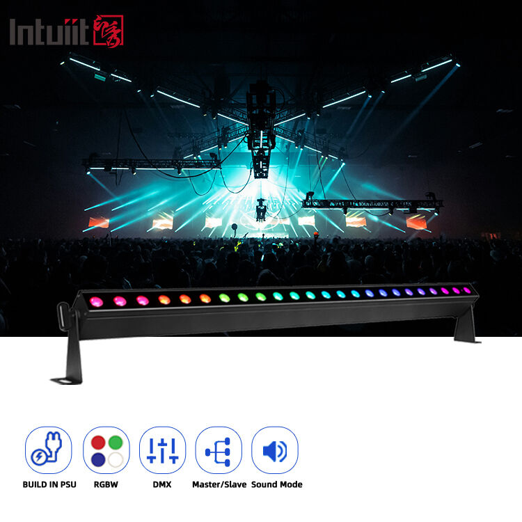 Indoor LED wandwasser licht 24x2W RGBW DMX512 Sound Active Stage Bar Lighting IP20 Lineaire waslamp voor architectonisch interieur