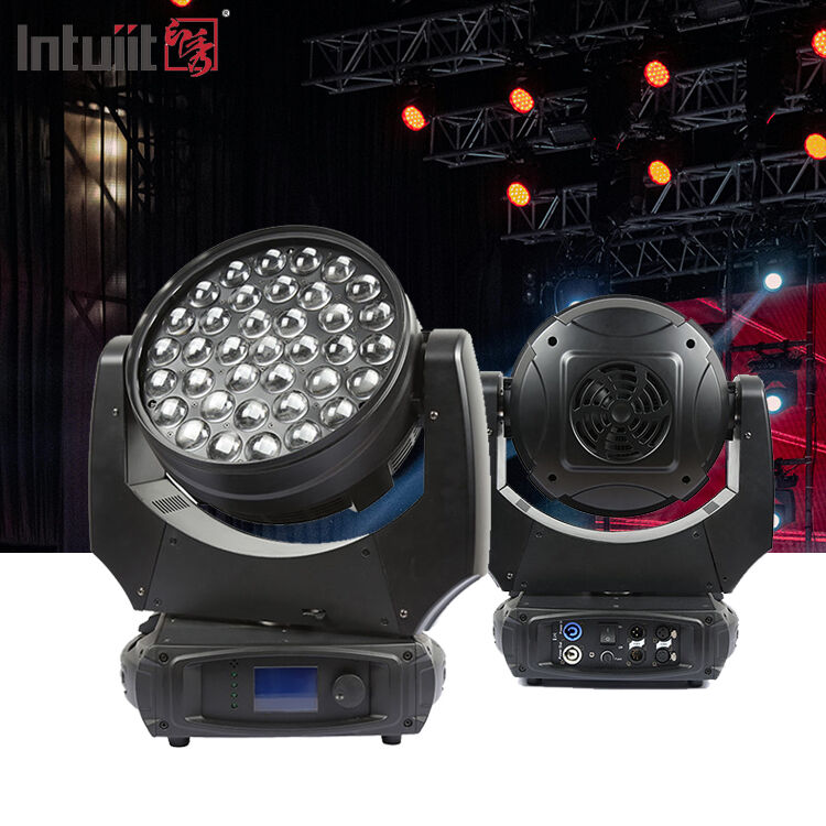 Professionele 37x10W RGBW 4in1 LED Zoom Wash Moving Head Light DMX512 Bühnenverlichting voor DJ Disco Event Wedding Party Show