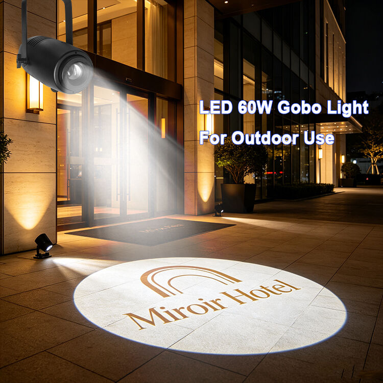 Outdoor Advertising Logo Gobo Projector 60W LED IP65 Waterdicht voor Hotel Restaurant Winkel Gebouw